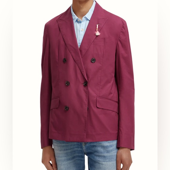 NWT Scotch & Soda Lightweight Double-Breasted Blazer - Picture 1 of 6